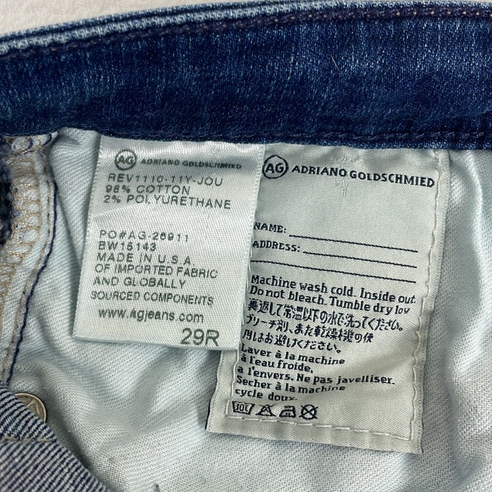 AG the Stilt cigarette leg jean size 29R. - Picture 4 of 5